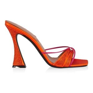 D’Accori Lust Embellished Leather & Satin sandals